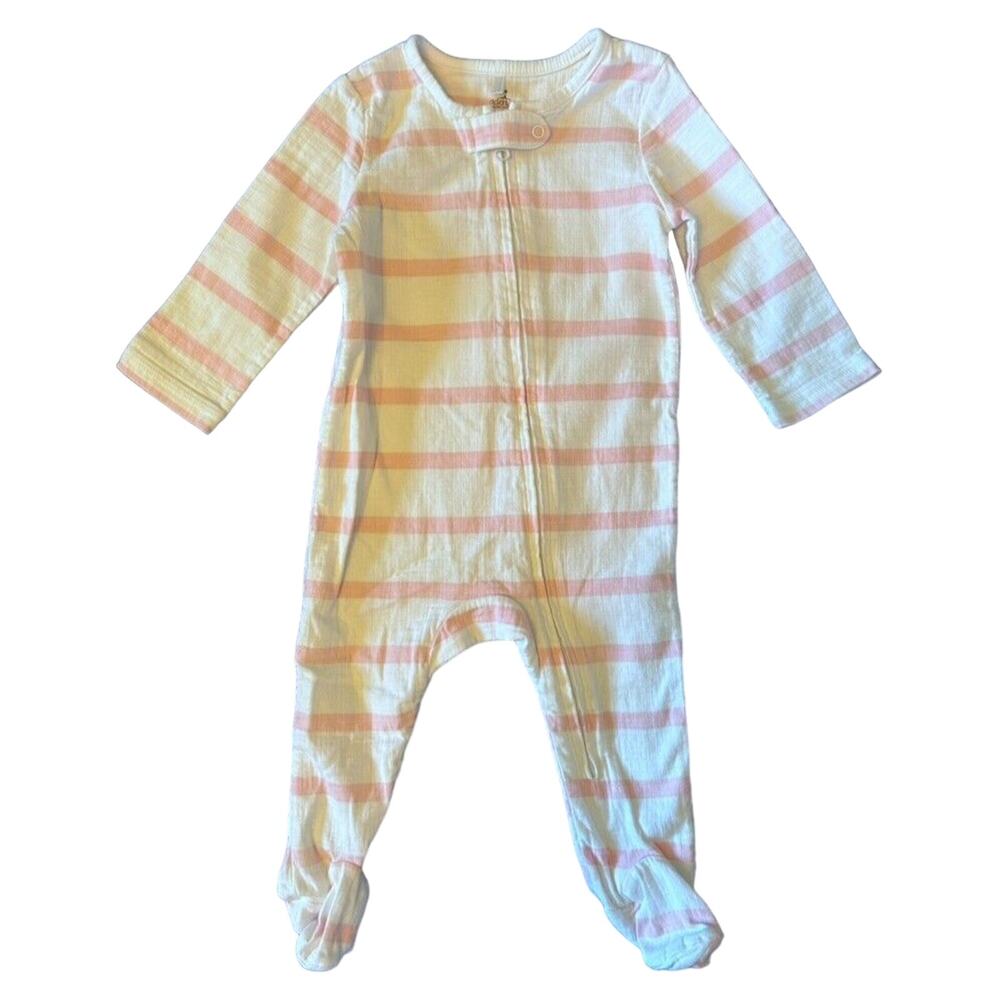 Aden & Anais Baby Girl Muslin Sleeper Size 3-6 Months Pink White Stripe